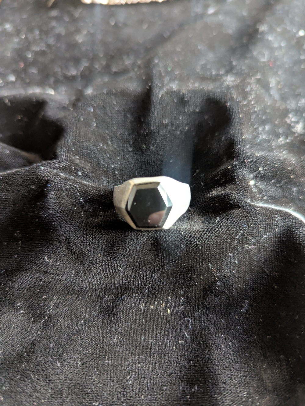 Men's Sterling Silver Black Onyx Ring